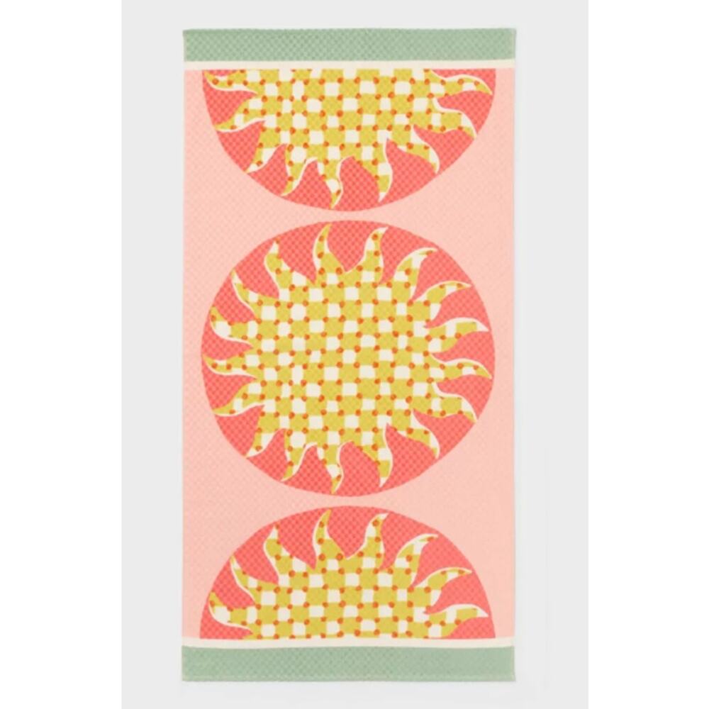 Target Sun Beach Towel Extra Long Extra Long 100% Cotton Pink Yellow Sun s2